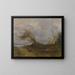 En vindstød ved havkanten - Jean-Baptiste-Camille Corot — indrammet kunstværk på væggen