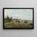en landsby i Mantes-området - Jean-Baptiste-Camille Corot — indrammet kunstværk på væggen