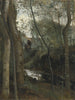 En bæk under skov - Jean-Baptiste-Camille Corot — visning af kunstværket