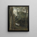 En bæk under skov - Jean-Baptiste-Camille Corot — indrammet kunstværk på væggen