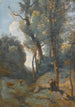 Vachère på en skovklædt bakke - Jean-Baptiste-Camille Corot — visning af kunstværket
