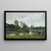Ville d'Avray L'abreuvoir des chevaux - Jean-Baptiste-Camille Corot — indrammet kunstværk på væggen