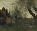 Solsikker og gård i Sainte-Catherine-les-Arras - Jean-Baptiste-Camille Corot — visning af kunstværket