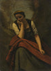 Kvinde mediterende - Jean-Baptiste-Camille Corot — visning af kunstværket
