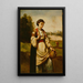 Kvindemaleri med en vandkande - Jean-Baptiste-Camille Corot — indrammet kunstværk på væggen