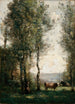 Landskabslandskab med køer i en lysning - Jean-Baptiste-Camille Corot — visning af kunstværket