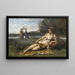 unge spartanere - Jean-Baptiste-Camille Corot — indrammet kunstværk på væggen