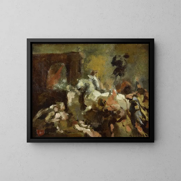 Henri IVs triumfindgang i Paris efter Rubens - Jean-Baptiste Carpeaux — indrammet kunstværk på væggen