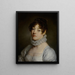 Portrait af en ung kvinde - Jean-Baptiste Greuze — indrammet kunstværk på væggen