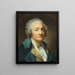 Selvportræt - Jean-Baptiste Greuze — indrammet kunstværk på væggen