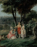 Promenade i en park - Jean-Baptiste Hilaire — visning af kunstværket