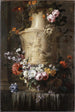 Vase i marmor med blomsterkrans - Jean-Baptiste Monnoyer — visning af kunstværket
