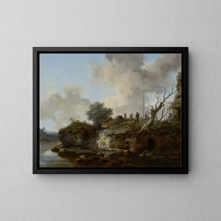 JeanBaptiste Nicolas Le Prince - Russian Peasants Playing Papegai Near A River.webp
