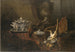 naturmørke med dødt vildt og en sølvsuppekande på et tyrkisk tæppe - Jean-Baptiste Oudry — visning af kunstværket