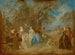 En elegant selskab i en park - Jean-Baptiste Pater — visning af kunstværket