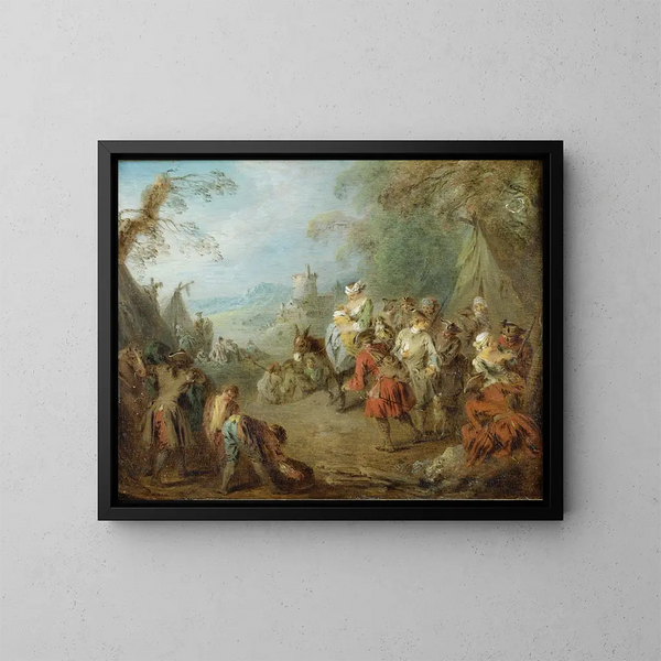 Campement - Jean-Baptiste Pater — indrammet kunstværk på væggen