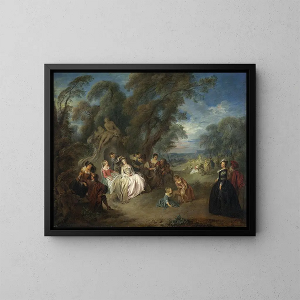 Fête champêtre - Jean-Baptiste Pater — indrammet kunstværk på væggen