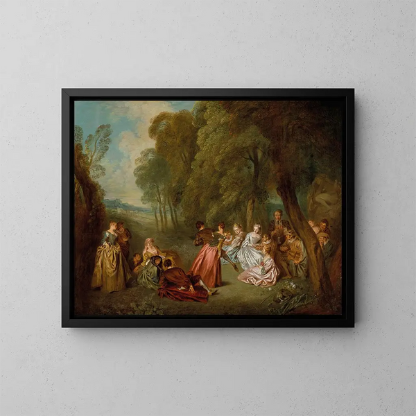 Les divertissements champêtres - Jean-Baptiste Pater — indrammet kunstværk på væggen