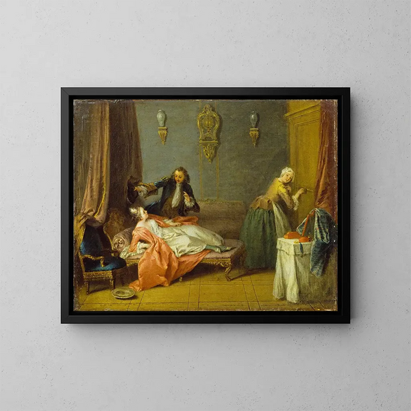 Le Boudoir - Jean-Baptiste Pater — indrammet kunstværk på væggen