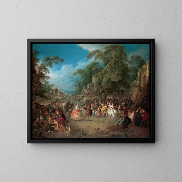 La Foire à Bezons - Jean-Baptiste Pater — indrammet kunstværk på væggen