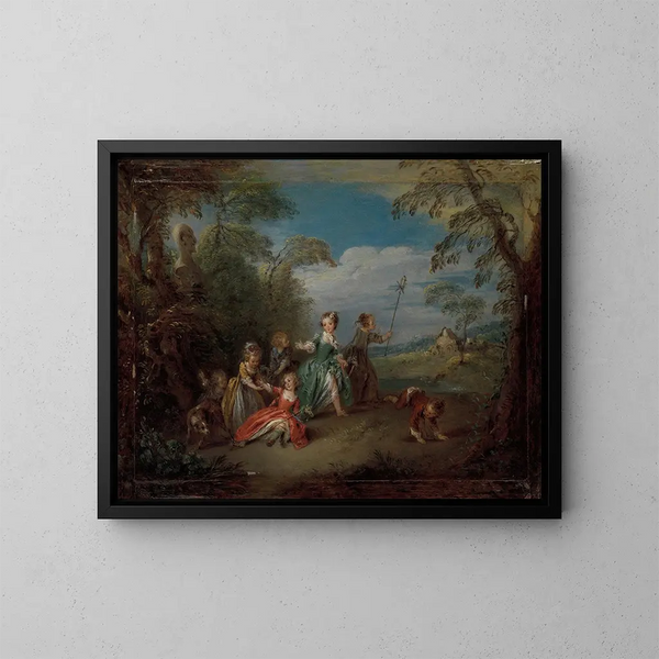 L'Âge d'or - Jean-Baptiste Pater — indrammet kunstværk på væggen