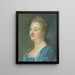 Portrait of Mme Le Moyne née Marie Jeanne Doru aged 32 - Jean-Baptiste Perronneau — indrammet kunstværk på væggen