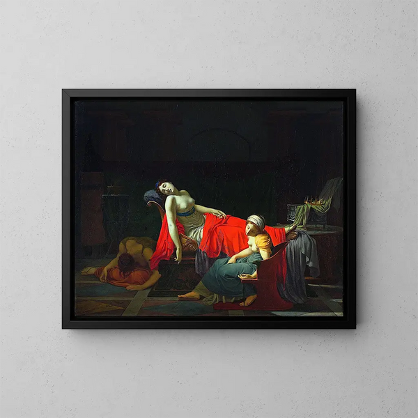 La Mort de Cléopâtre - Jean-Baptiste Regnault — indrammet kunstværk på væggen