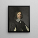 Portrait of a Man possibly Philippe de la Trémolle Count of Olonne - Jean-Baptiste de Champaigne — indrammet kunstværk på væggen