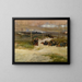 Ved foden af stolpen, fragment af panoramaet over slaget ved Champigny - Jean-Baptiste Édouard Detaille — indrammet kunstværk på væggen