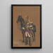 Cuirassier - Jean-Baptiste Édouard Detaille — indrammet kunstværk på væggen
