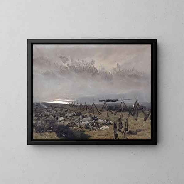Le Rêve - Jean-Baptiste Édouard Detaille — indrammet kunstværk på væggen