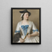 Portrait af Jeanne-Élisabeth Sellon Lady Tyrell - Jean-Étienne Liotard — indrammet kunstværk på væggen