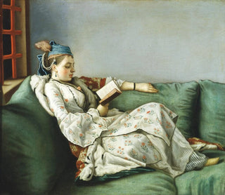 Portrait af Marie-Adélaïde af Frankrig i tyrkiske klæder - Jean-Étienne Liotard — visning af kunstværket
