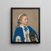 Portrætmaleri af Maria Frederike van Reede Athlone i en alder af syv år - Jean-Étienne Liotard — indrammet kunstværk på væggen