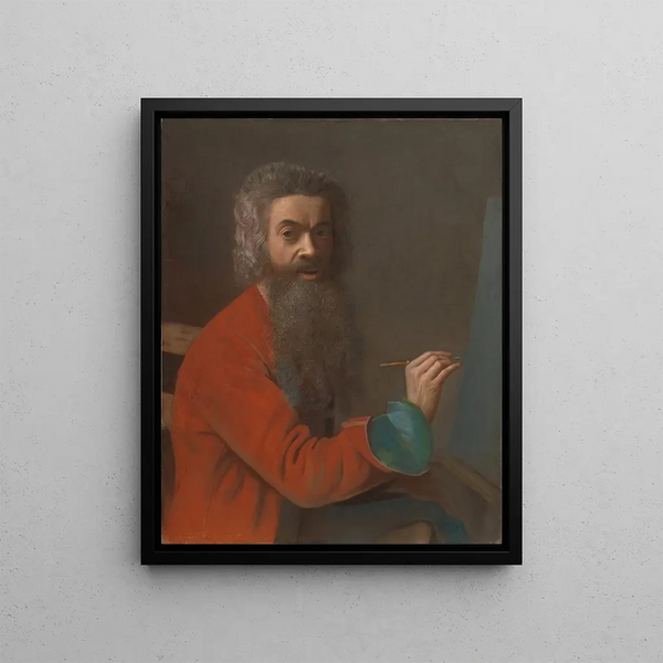Selvportræt i tyrkisk kostume - Jean-Étienne Liotard — indrammet kunstværk på væggen