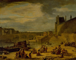 JeanFranois Depelchin - La Grande Galerie du Louvre et le pont Royal vus du port SaintNicolas.webp