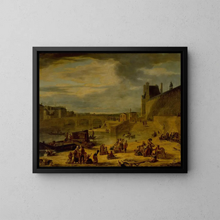 JeanFranois Depelchin - La Grande Galerie du Louvre et le pont Royal vus du port SaintNicolas.webp