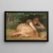 Bergère sovende i skyggen af en eg, - Jean-François Millet — indrammet kunstværk på væggen