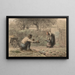 Første skridt - Jean-François Millet — indrammet kunstværk på væggen