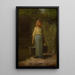 "Jeune paysanne revenant du puits" - Jean-François Millet — indrammet kunstværk på væggen