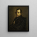 Portrait af hr. Le Courtois, kunstnerens svoger - Jean-François Millet — indrammet kunstværk på væggen