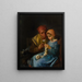 La Leçon de tricot - Jean-François Millet — indrammet kunstværk på væggen