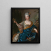 Portrait af en dame - Jean-François de Troy — indrammet kunstværk på væggen