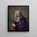 Portræt af hjorte - Jean-François de Troy — indrammet kunstværk på væggen