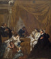 Saint Vincent de Paul i dødsøjeblikket af Louis XIII - Jean-François de Troy — visning af kunstværket