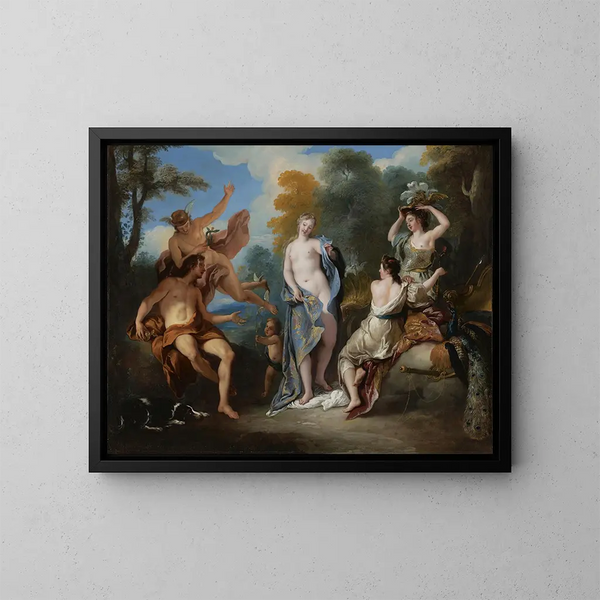 Le Jugement de Paris - Jean-François de Troy — indrammet kunstværk på væggen