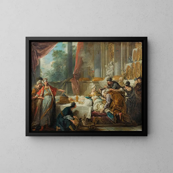 La condamnation d'Aman - Jean-François de Troy — indrammet kunstværk på væggen