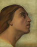 Studie af hovedet af Sankt Johannes Evangelisten set i profil - Jean-Hippolyte Flandrin — visning af kunstværket