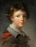 En dreng i en rød foret frakke - Jean-Honoré Fragonard — visning af kunstværket