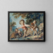 Børn, der leger med to hunde - Jean-Honoré Fragonard — indrammet kunstværk på væggen